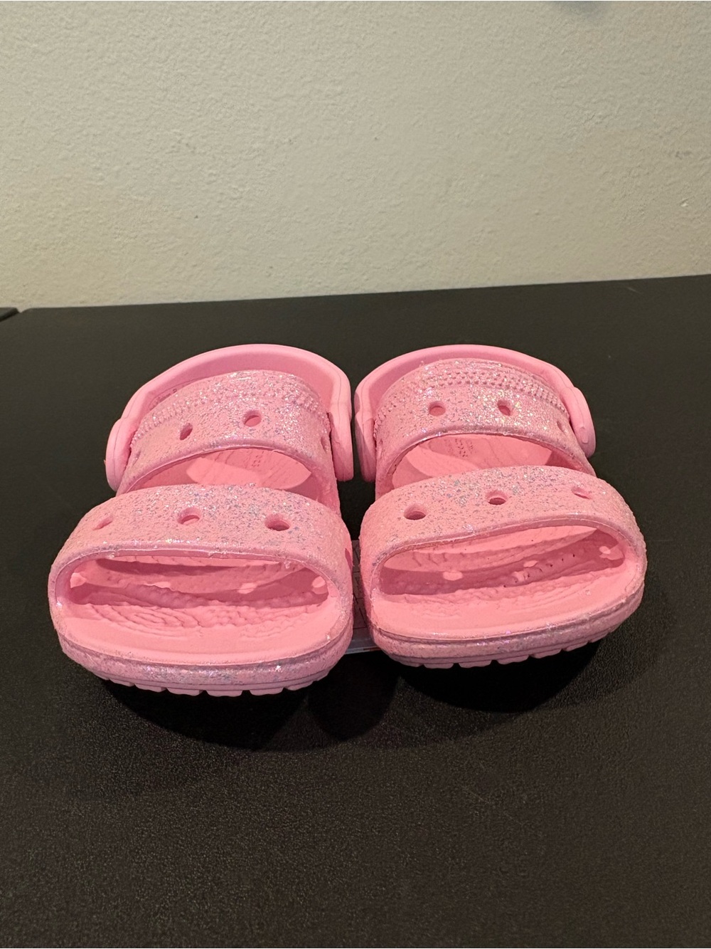 Crocs Classic Glitter Sandal Clog Kid Flamingo Pink Infant Baby Toddler Sizes - Picture 6 of 11